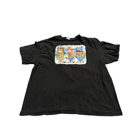 Delta Pro Weight Mens Black Bart Simpson Wutang Tupac Biggie Hip Hop Tshirt XXL - Picture 1 of 9